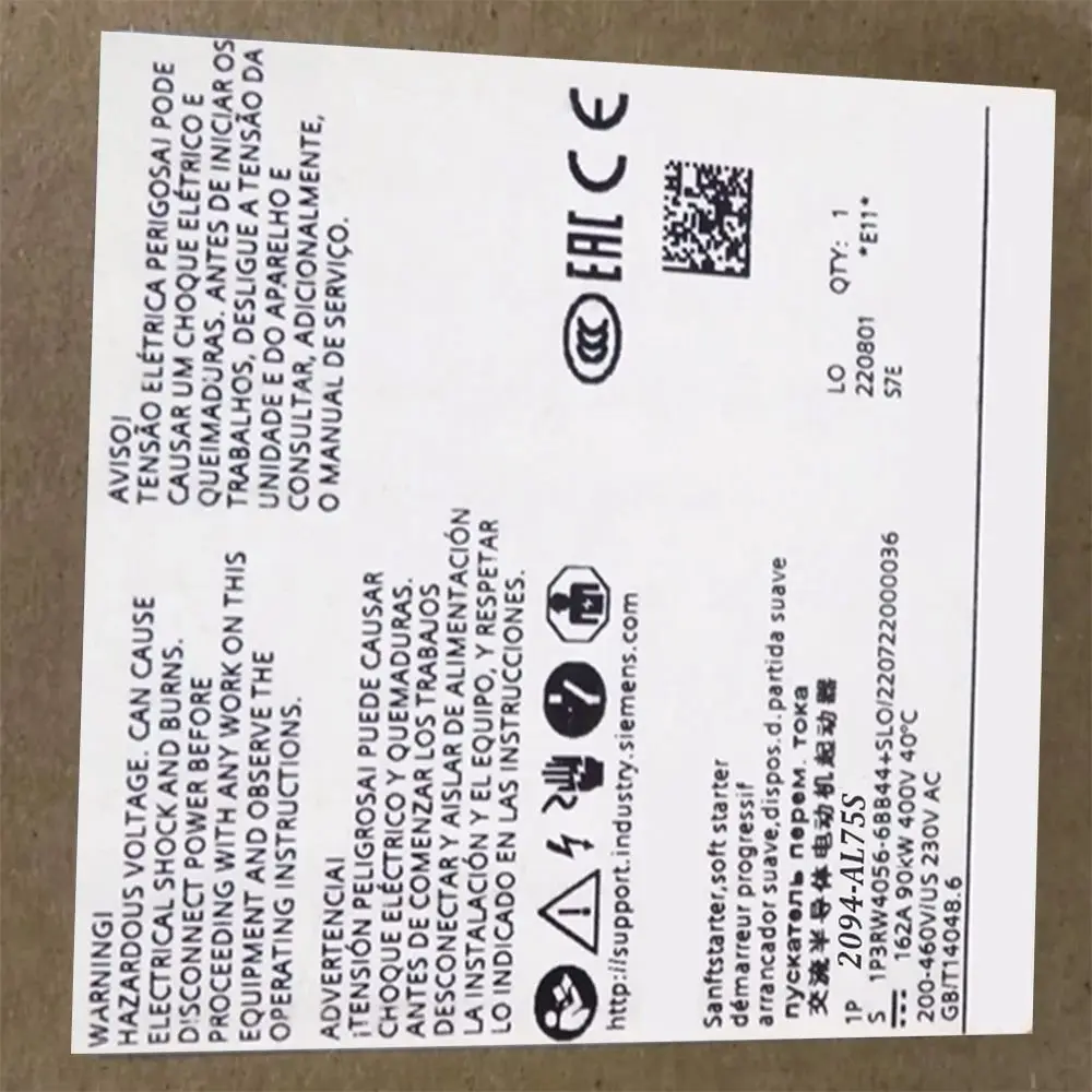 

Новый оригинальный инвертор 6EL3210-1KE21-7AF1 на складе, гарантия 1 год 6EL3 210-1KE21-7AF1