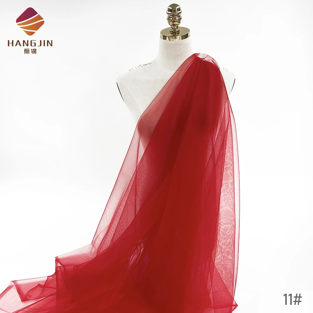 

Shimmer 100% Nylon Tulle Wedding Dress Fabric Sheer Soft Bridal Tulle See Through Transparent Soft Mesh Fabric for Dresses