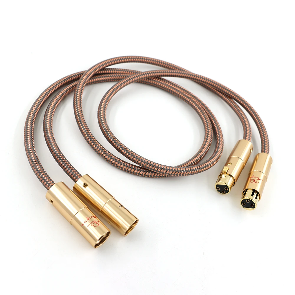 

Hi-End Accuphase 40th Anniversary Edition 3 Pins XLR Interconnect Cable Hifi Signal Cable With Rhodium Plated XLR Plug