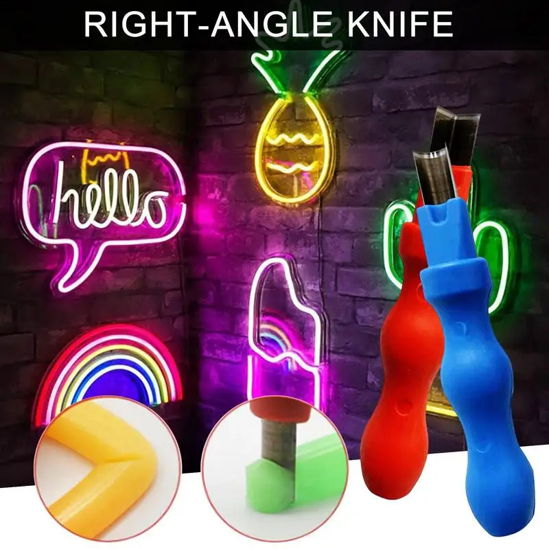 Imagem -04 - Portátil Split Neon Lamp Silicone Strip Hand Tool Conveniente Aparar Cortador Moldagem Escultura Faca para Neon Light Strips