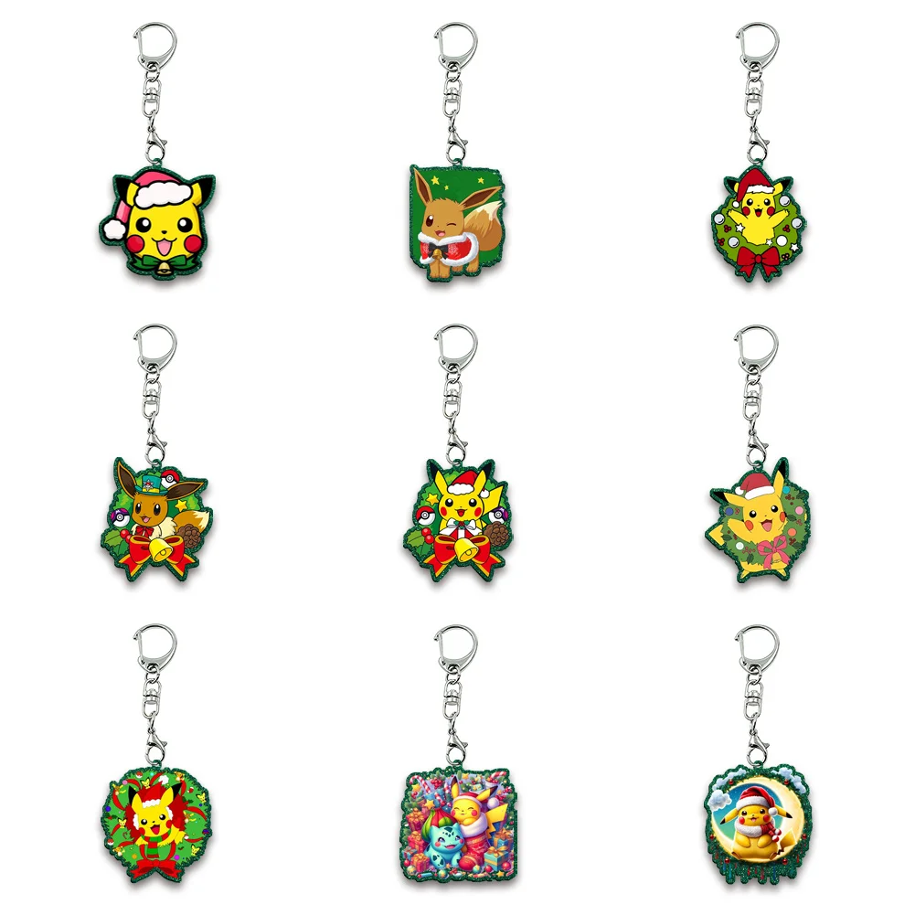 

P W Cartoon Anime Chunky Color Glitter Acrylic Keychain for Decoration Photo Trinket Game Bag Backpack Pendants