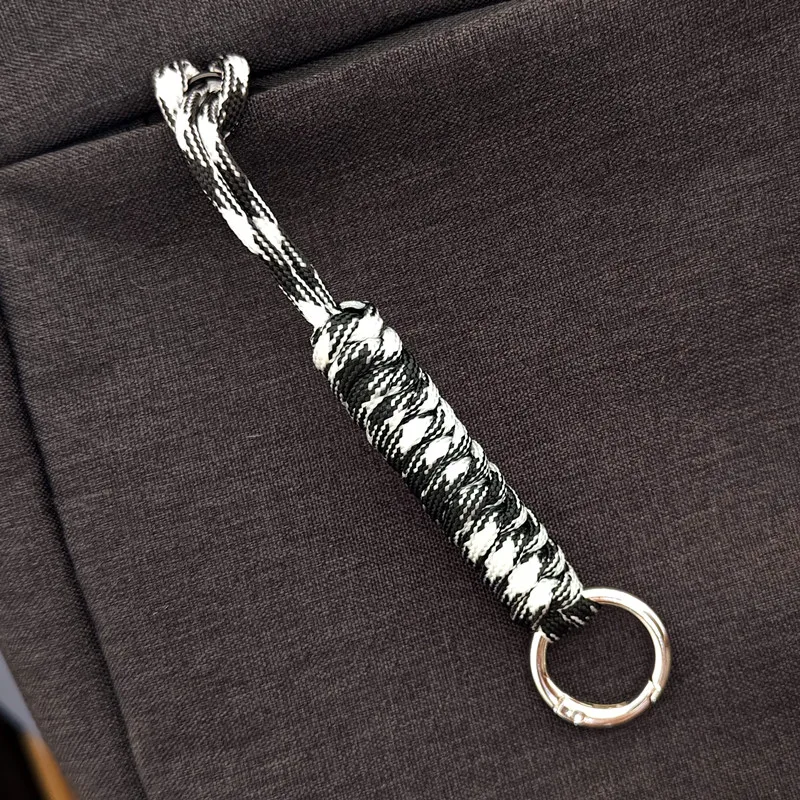 Hand Woven Paracord Keychain Double-ended available Nylon Rope Outdoor Survival Tools Bag Hanging Knife Lanyard 9 colors