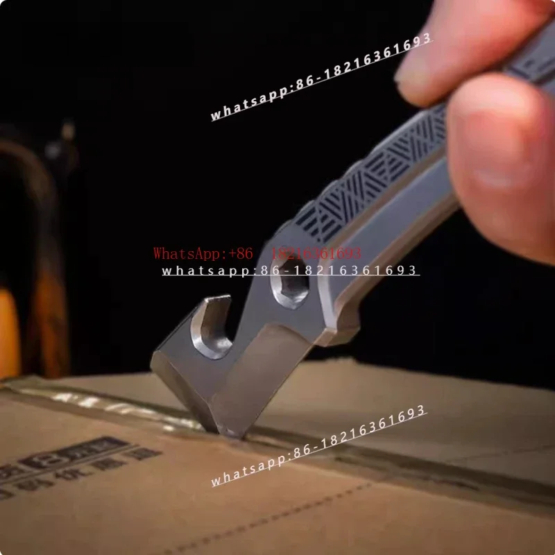 Limited Offer 1PCSIron Ridge Crowbar Titanium Alloy Bottle Opener Multi-function Portable Play Emergency Decompression Equipme