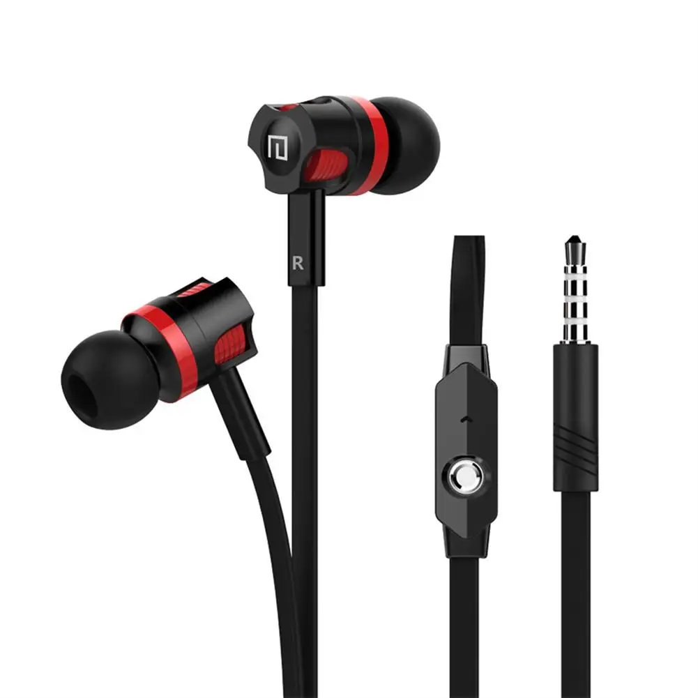 3.5mm Stereo Headset Volume Control Bass Gaming Earphones Noise Canceling Sport Wired Headphones For Langsdom JM26 With Mic