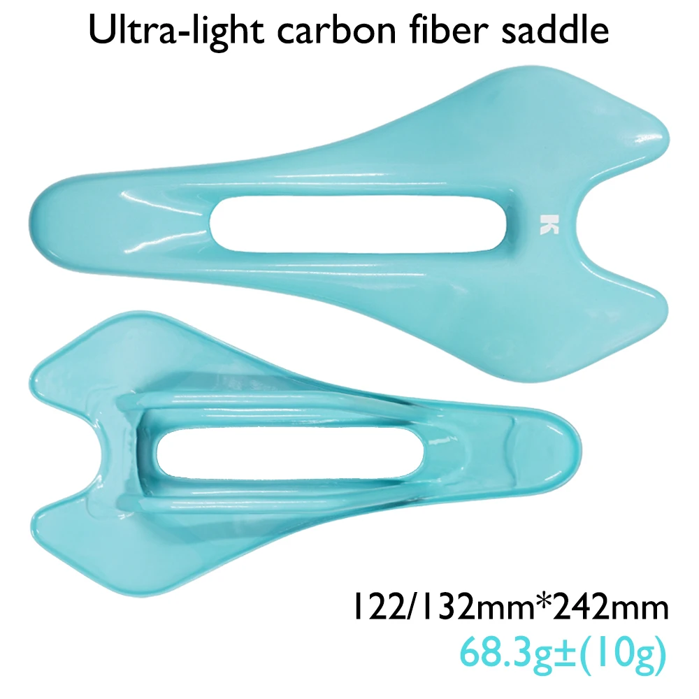 

K/K+ ultra-light carbon fiber saddle,competition-grade comfort,front road saddle,blue glossy model,classic colors,bicycle saddle