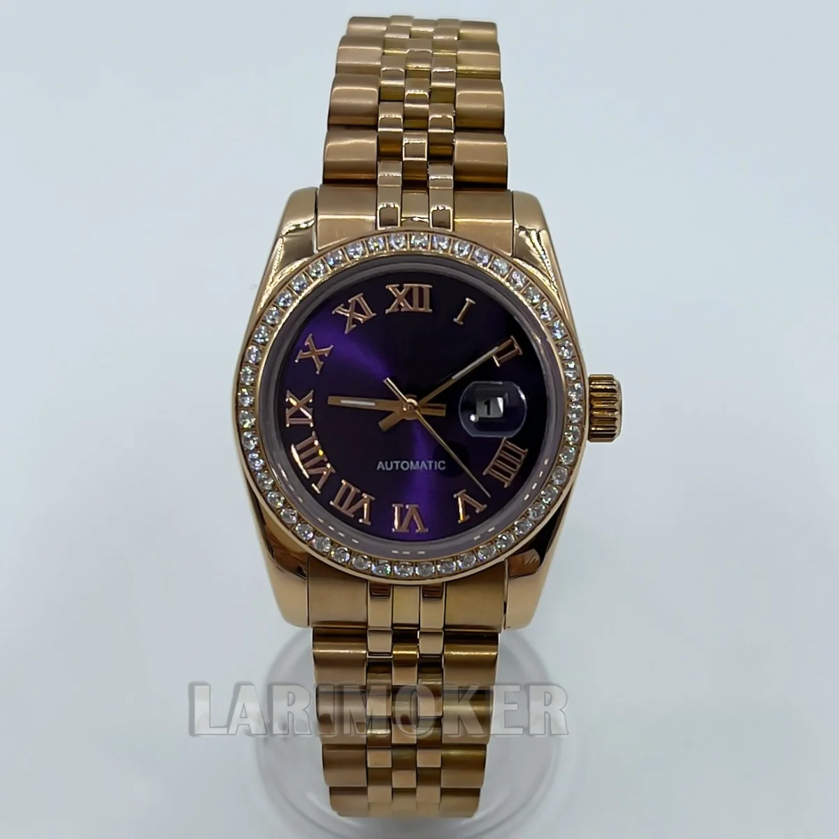 31mm luxurious decorated diamond bezel NH05 automatic watch for ladies sapphire crystal dial Rome Index water resistance 10-mete