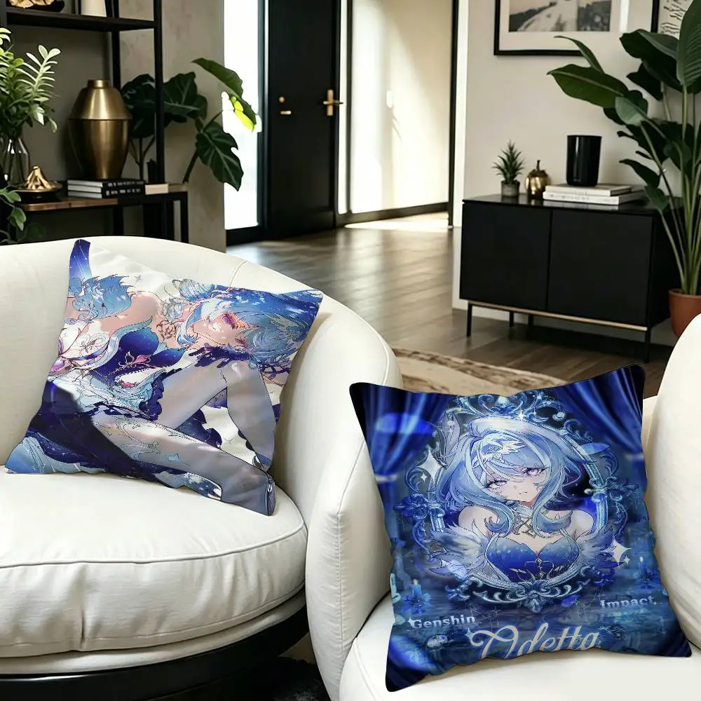 Genshin Impact Odette Spessiva Personalized Pillow Cover Kids Bedroom Wild Party Decor Pillowcase Kid Birthday Shower Gift