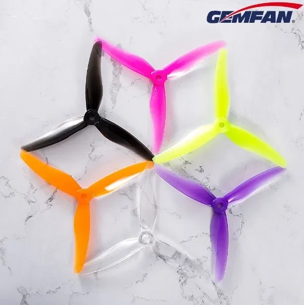 10 пар (10CW + 10CCW) Gemfan Hurricane 51433 5,1X3,5X3 3-лопастной пропеллер для ПК для RC FPV Freestyle 5 дюймов 4S 6S дроны 2206 2207 2306