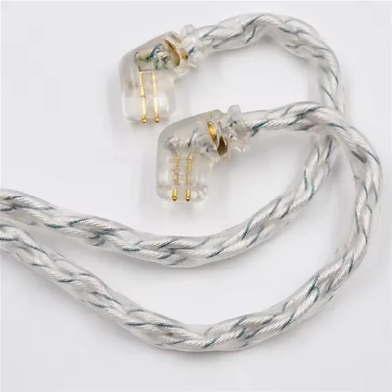 A72T 784 Cores Silver Blue Cable Hybrid Plated Upgrade Cable For KZ EDXPRO ZS10PRO Decet PRX ZAR