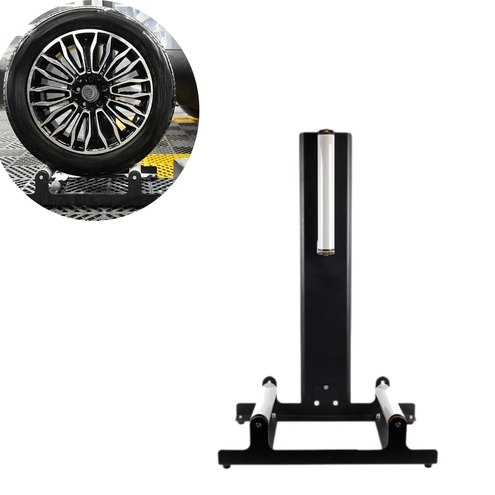 Polishes Rolling Wheel Detailing Stand Wheel & Tire Car Detailing Roller for Cleaning, Ceramic Coating Garage Car Wheel Wash