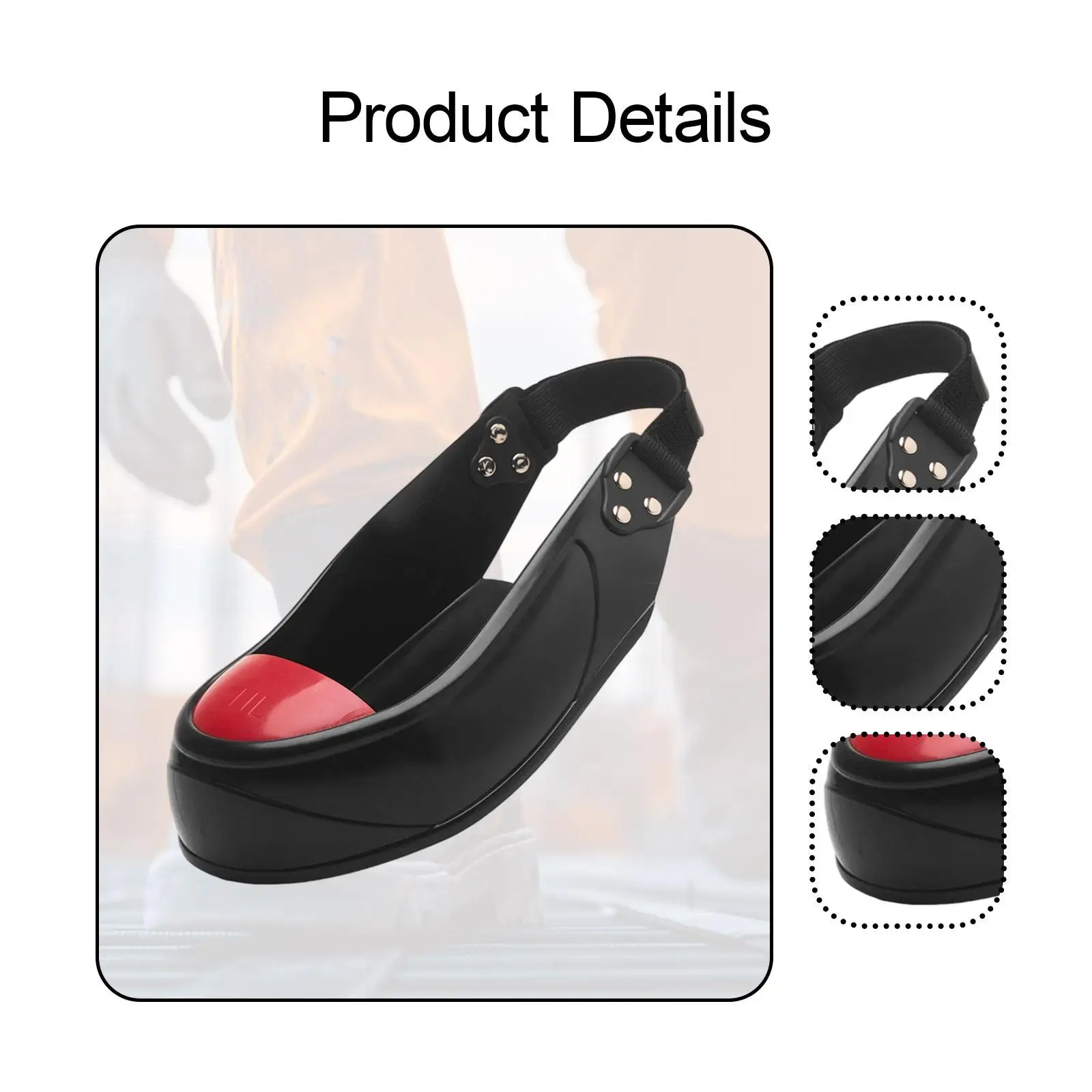 Universal Size Toe Cap Overshoes Steel Toe Protector Non Slip Rubber Sole for Construction Site Safety Footwear
