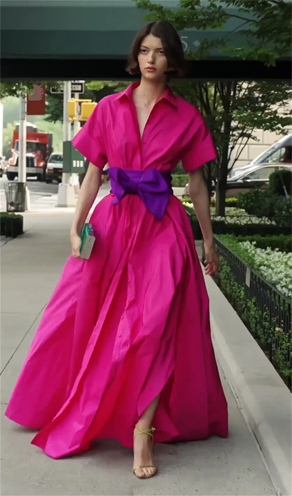 Customized Prom Dresses Fashion V-neck Ball Gown Celebrity  Bows Fold S Occasion Evening   luxury evening dresses for women 2023