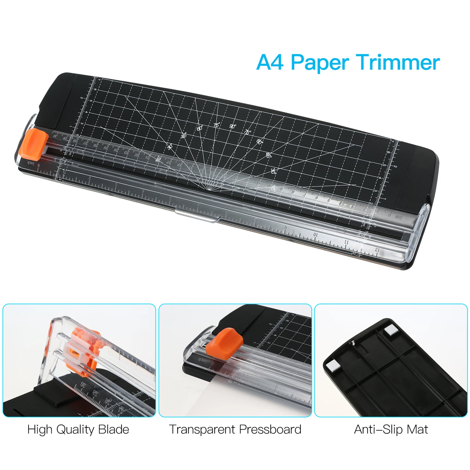 Portable Paper Trimmer A4 Size Paper Cutter Cutting Machine 12 Inch Cutting Width for Craft Paper Photo Laminated Paper