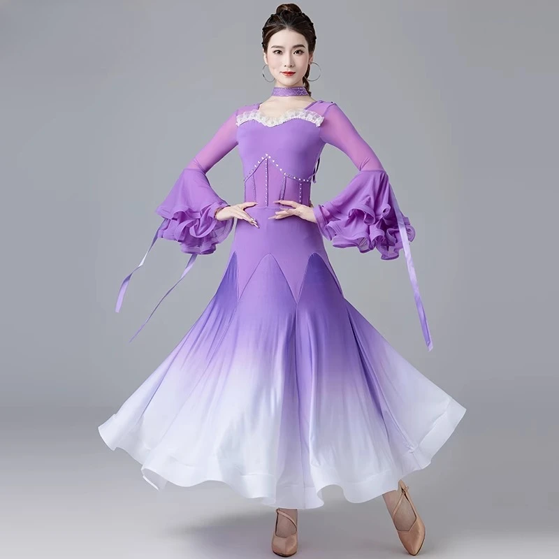 Ballroom Dancing Foxtrot Dance Dress Waltz Tango Foxtrot Modern Competition Dress Standard Dance Performance Flamenco Costume