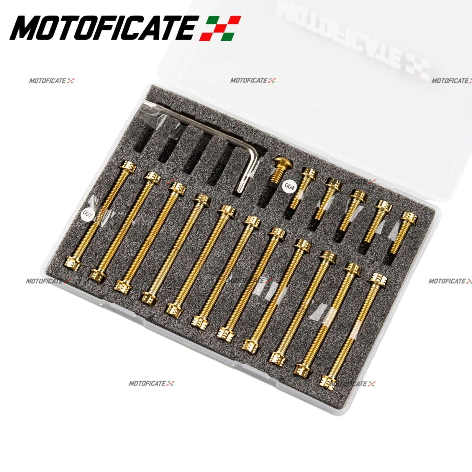 Engine Case Screws Set Gold For Yamaha MT07 14-24 SR700 16-24 YZF-R7 2021-2024 Motorcycle Stainless Steel Engine Case Bolts