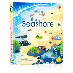 Usborne Peep Inside The Sea shore English Learning Flap Picture Book Educational 3D Flap Picture Books Children Reading Book