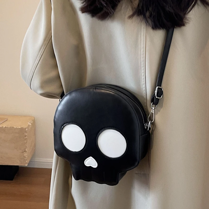 

Осенне-зимняя новая женская сумка через плечо с темпераментом, необычная индивидуальная милая сумка через плечо, женские сумки через плечо с черепом на Хэллоуин