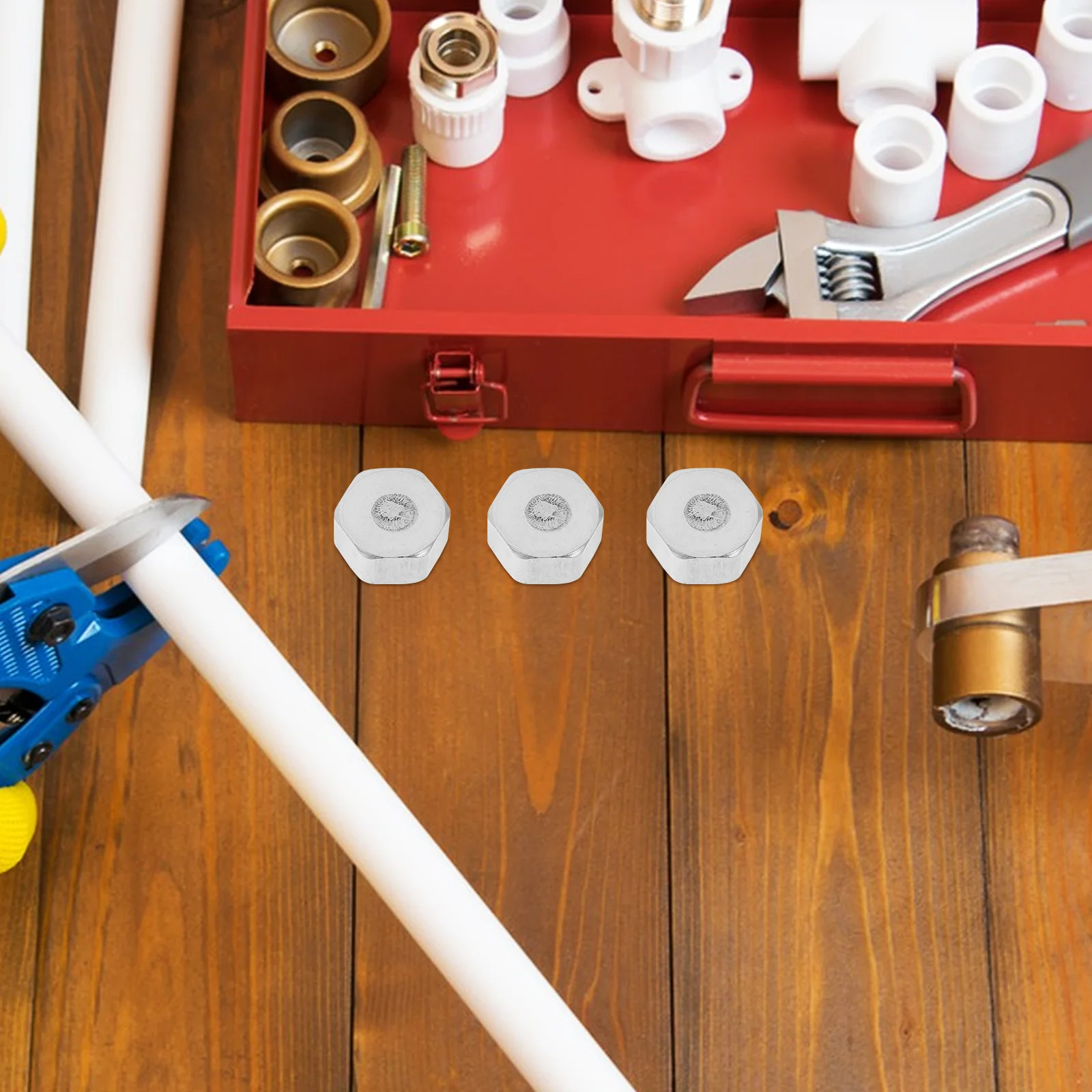 

6pcs Stainless Steel Hexagonal Pipe Fitting Plug Cap For Garden Hose End Repair Water Pipe Protection Tubing Connector Sprinkler