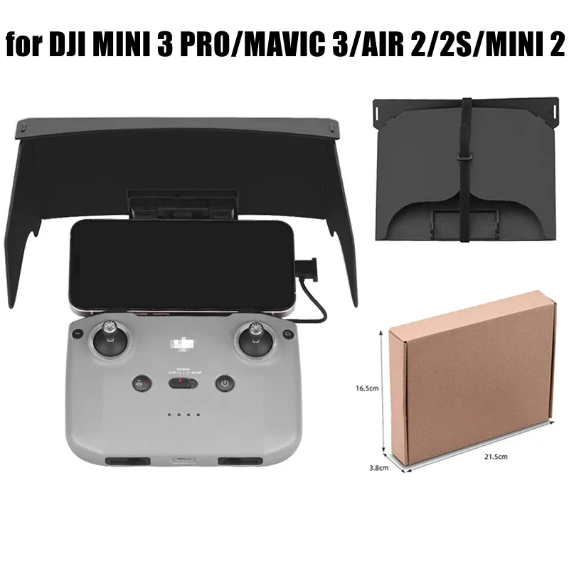 Sun Shade for DJI NEO/MINI 3 PRO/MAVIC 3/AIR 3/2S/MINI 2 Remote Controller Phone Sunshade Hood Drone RC-N1/2/3 Accessories