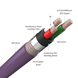 D507 Preffair (styl ACROLINK) kabel Audio Hifi OCC zasilanie prądem zmiennym luzem kabel audiofilski przewód do DIY kabel zasilający