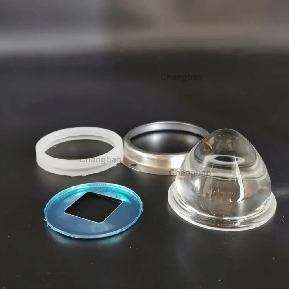 30degree 66mm Optical Glass Lens for 20W 30W 50W 100W 120W 150W High Power Leds 30° Lenses with Stainless Steel Frame