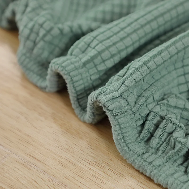 1/4 Stück/Set Geteilte Esszimmerstuhl-Bezüge, Dehnbare Jacquard-Rückenlehnen-Stuhlhussen, Abnehmbare Einfarbige C-förmige Stuhlschoner, Dekor – Detail 10