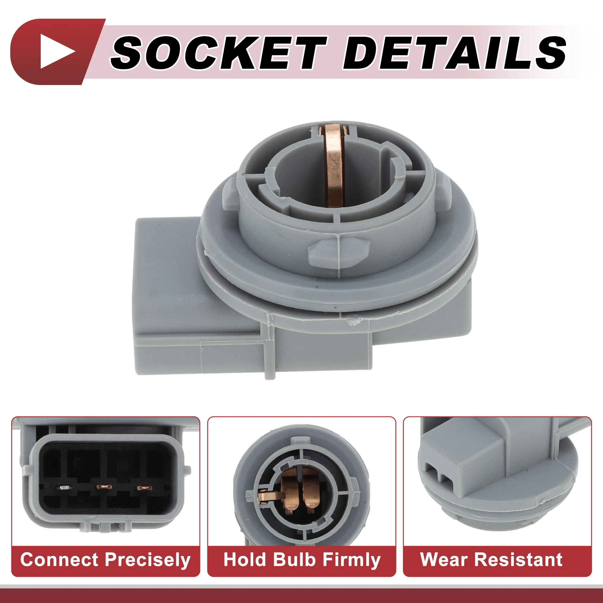 X Autohaux 1 قطعة بدوره إشارة مقبس الإضاءة لكيا فورتي 2019 2020 2021 No.92164M7000 المصباح الكهربي موصل 3 دبوس #5