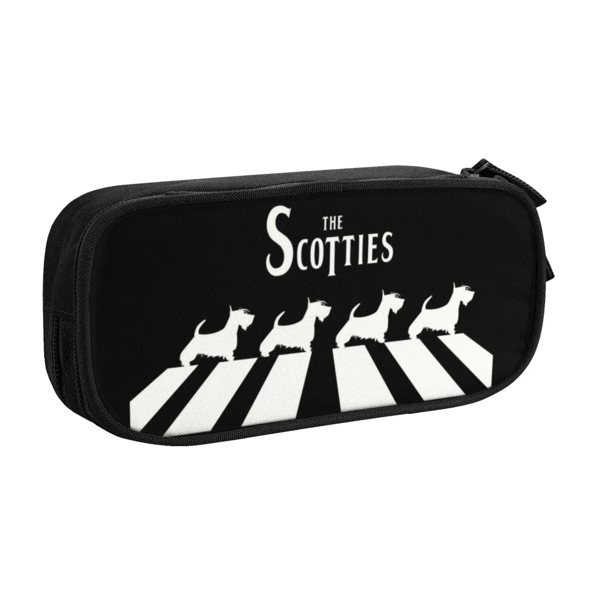 The Scotties Kawaii Pencil Case Girls Boys Big Capacity Scottish Terrier Dog Pencil Box Students Stationery