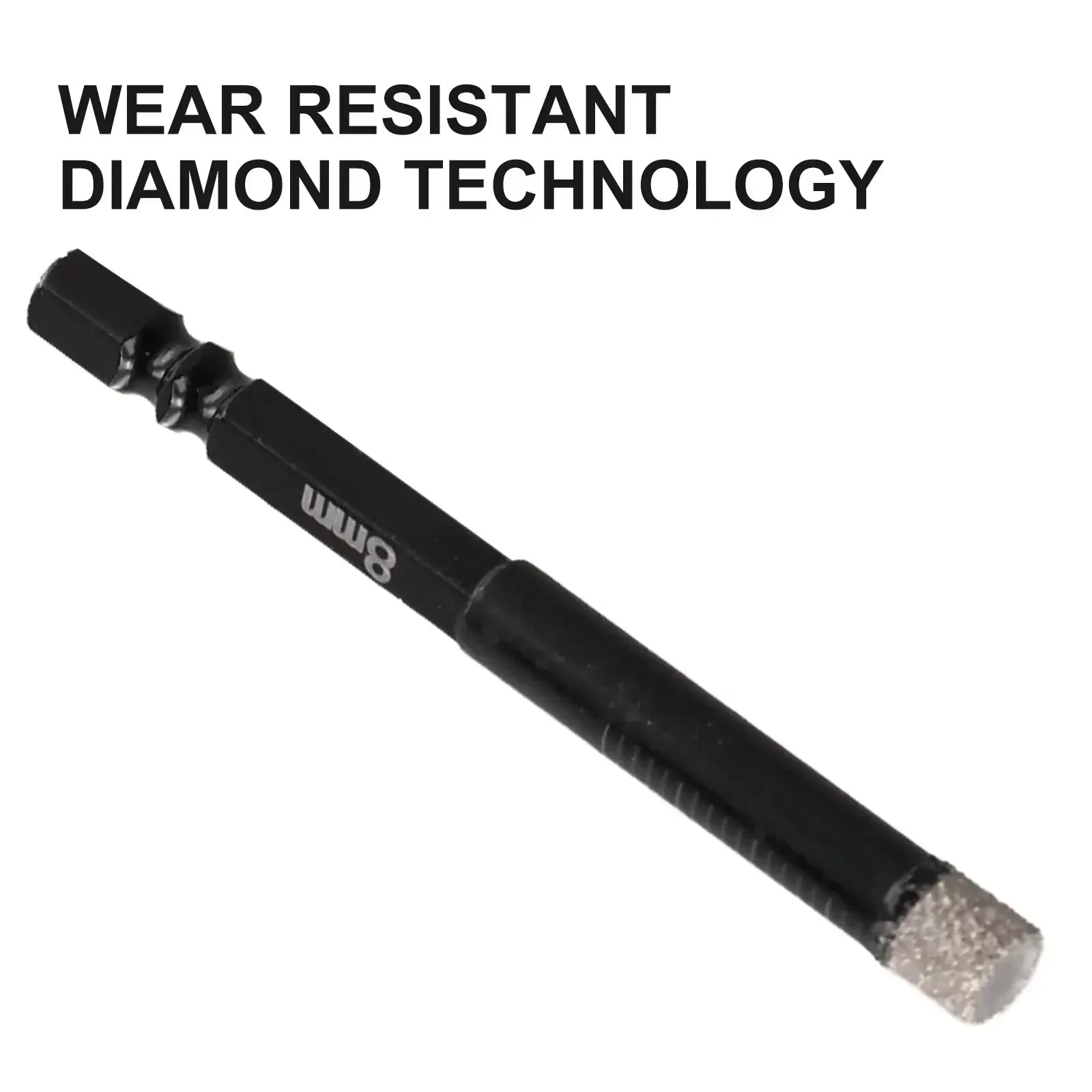 Punte da trapano a secco diamantate brasate sotto vuoto con manico esagonale da 6-12 mm Marmo Granito Apri foro per piastrelle vetrificate Punta da trapano diamantata Sega a tazza