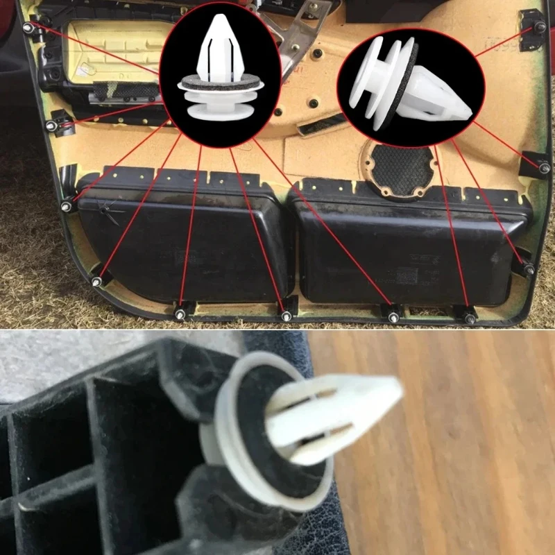 Afbeelding 5: Deur Panel Clip met Afdichtring Fastener Auto Accessoires voor BMW E34 E36 E38 E39 E46 M3 M5 Z3 X5 Klinknagel Bumper Clip Retainer