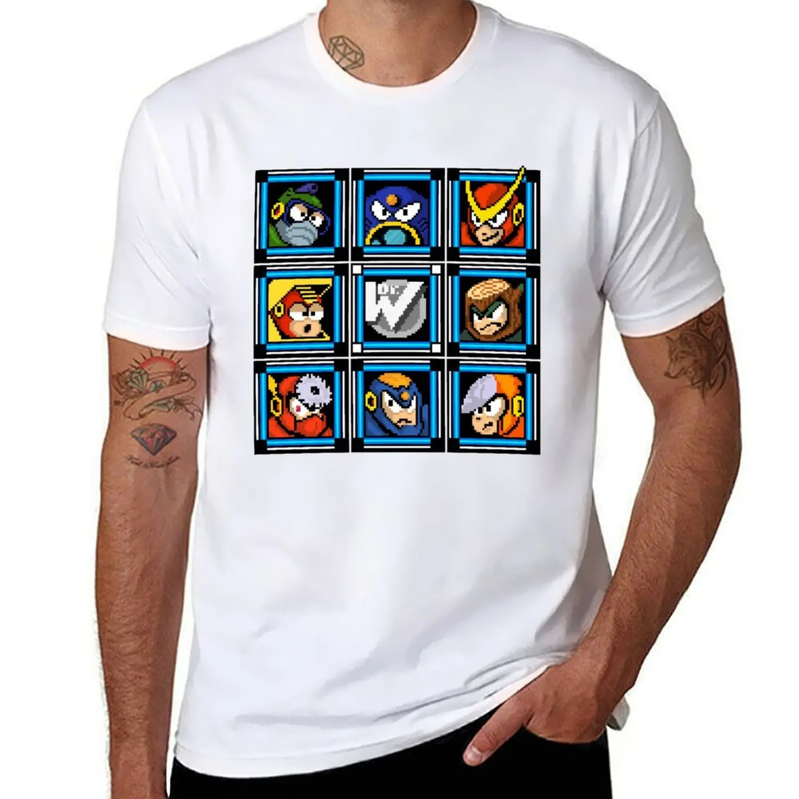 

Megaman 2 Boss Select T-Shirt t shirt man casual graphic t shirts for man T-Shirt
