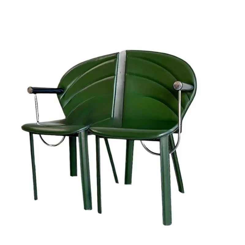 

Постмодернистское кожаное кресло, зеленое, для дома, для гостиной, для демонстрационной комнаты