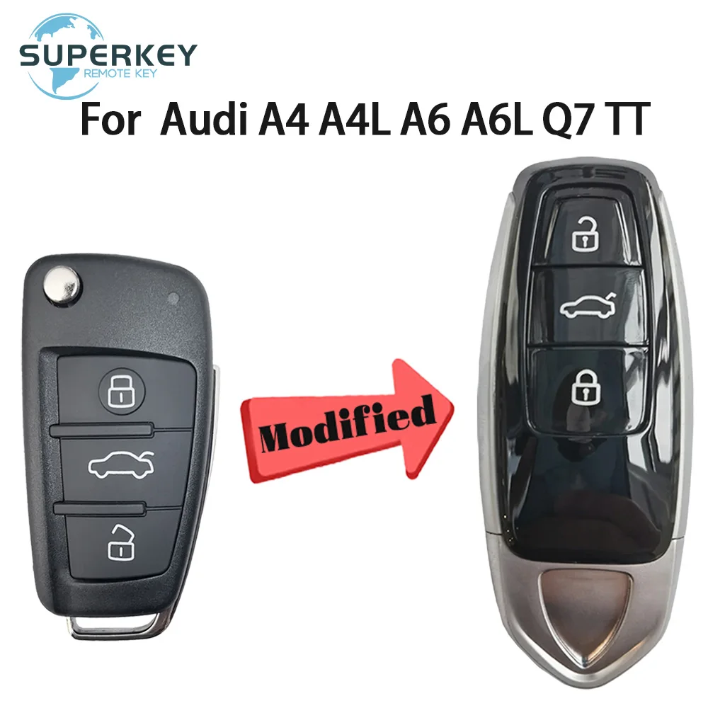 

Для Audi A4 A4L A6 A6L Q7 TT 2008-2014 гг. Модификация для Lamborghini Style Keyless Smart Car Key Shell Case Cover