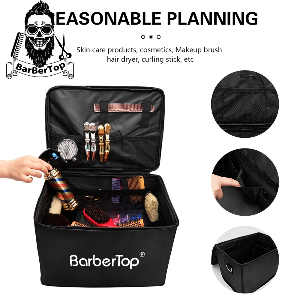 Foldable Large Capacity Storage Bags Salon Barber Tool Bag Barbershop Waterproof Organizer Hairdresser Styling Tools Accessory