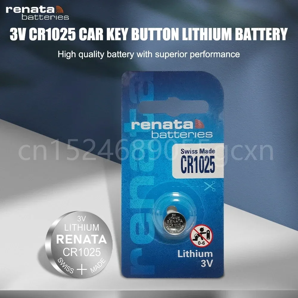 RENATA CR1025 CR 1025 3V Lithium Battery KL1025 DL1025 BR1025 For Car Key Watch Remote Control Clock Button Coin Cell