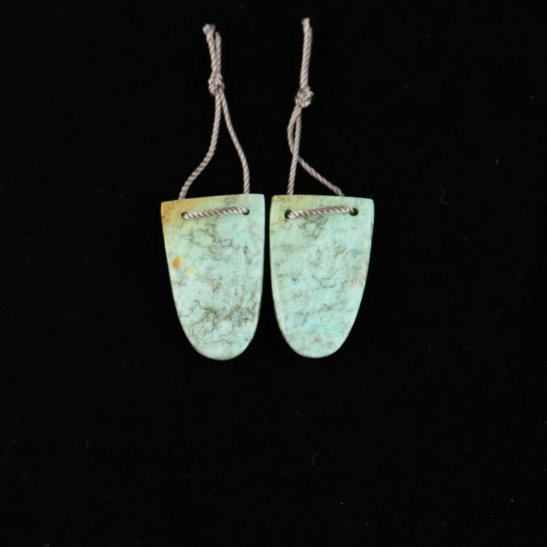 

B&F Natural Chrysocolla Earring Beads Handmade Polished Stones Jewelry Making Supplies for Parties And Gifts