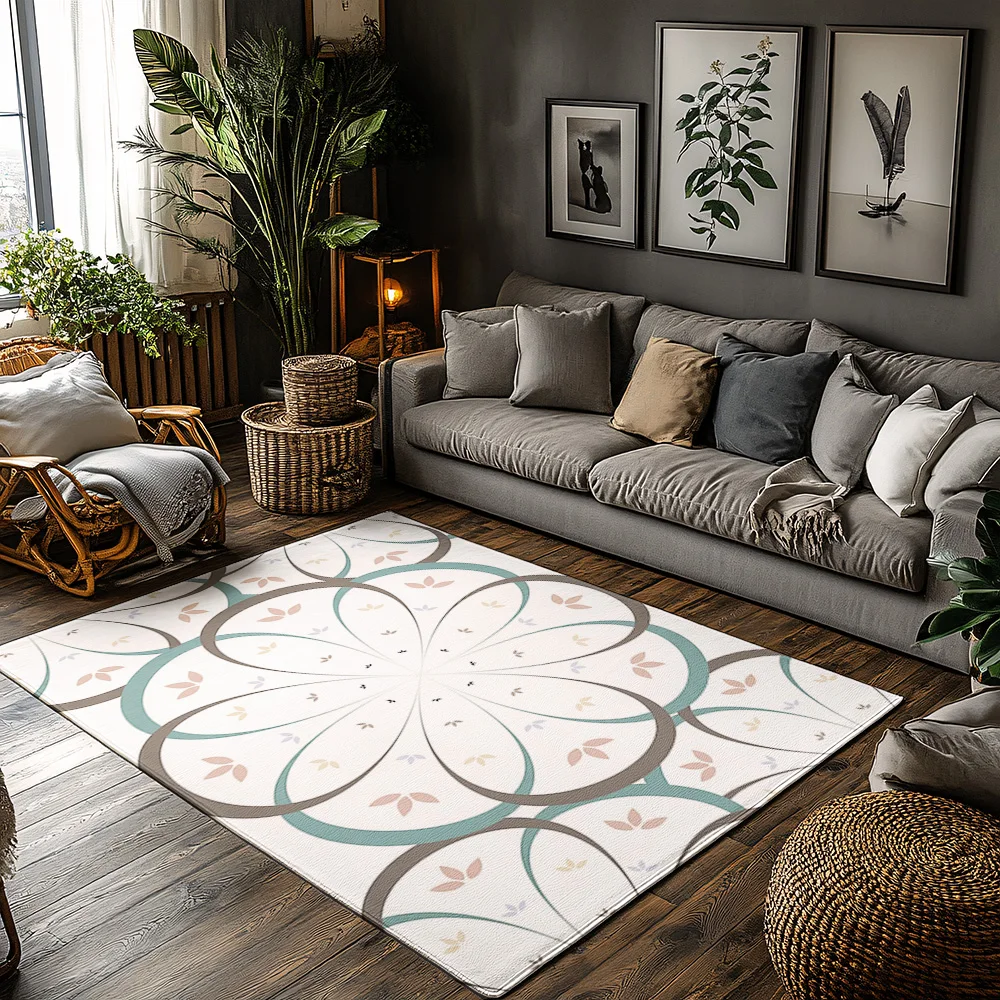 

Stylish Modern Area Rug Non Slip Floor Mat Living Room Bedroom Home Decor Carpet Washable Cozy Home Accent