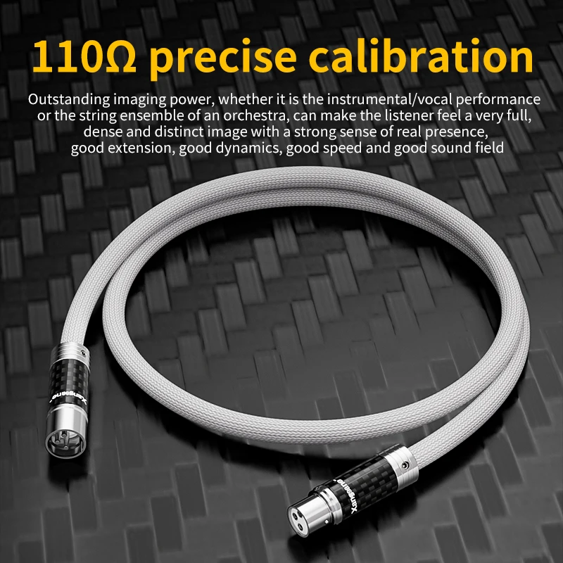 Xangsane HiFi reines Silber AES digitales symmetrisches XLR-Kabel 110 Ohm symmetrisches koaxiales digitales Signalkabel