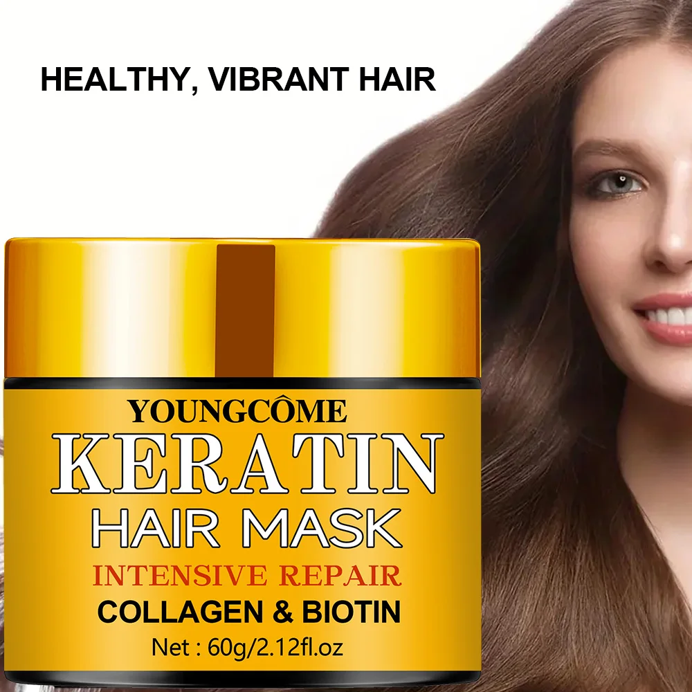 YOUNGCOME Magical Hair Mask Keratin Mask Repair Hair Tangles  Soft Smooth Shiny Nutrition Deep Moisturize Nourishing Hair Care