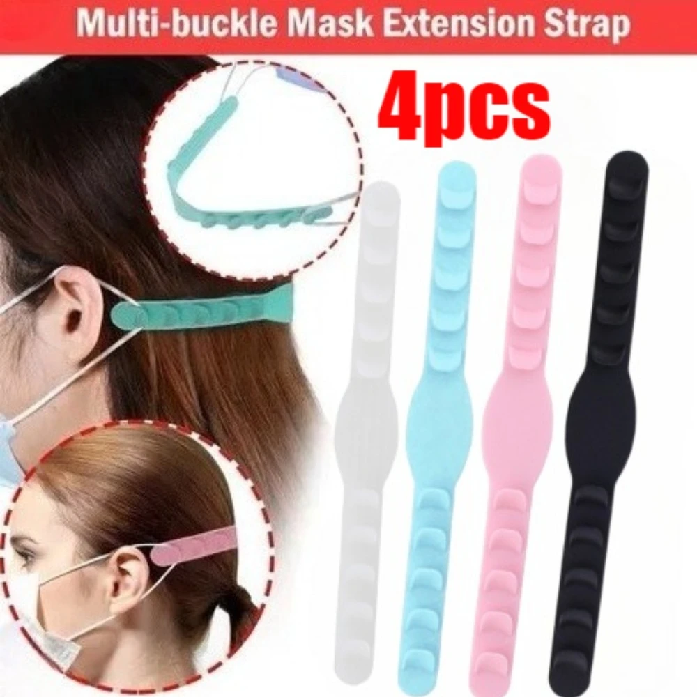 1/4 Stück verstellbare, rutschfeste Silikon-Masken-Ohrhalterungen, Verlängerungshaken, Masken-Schnallenhalter für Sport, Outdoor-Aktivitäten, bequem