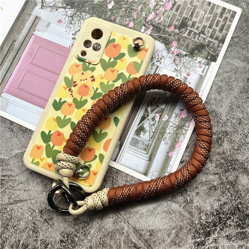 Bag Strap Hand Braided Handy Straps for Handbags Detachable Mobile Phone Bag Hanging Lanyard Metal Key Ring Lanyard Premium Rope