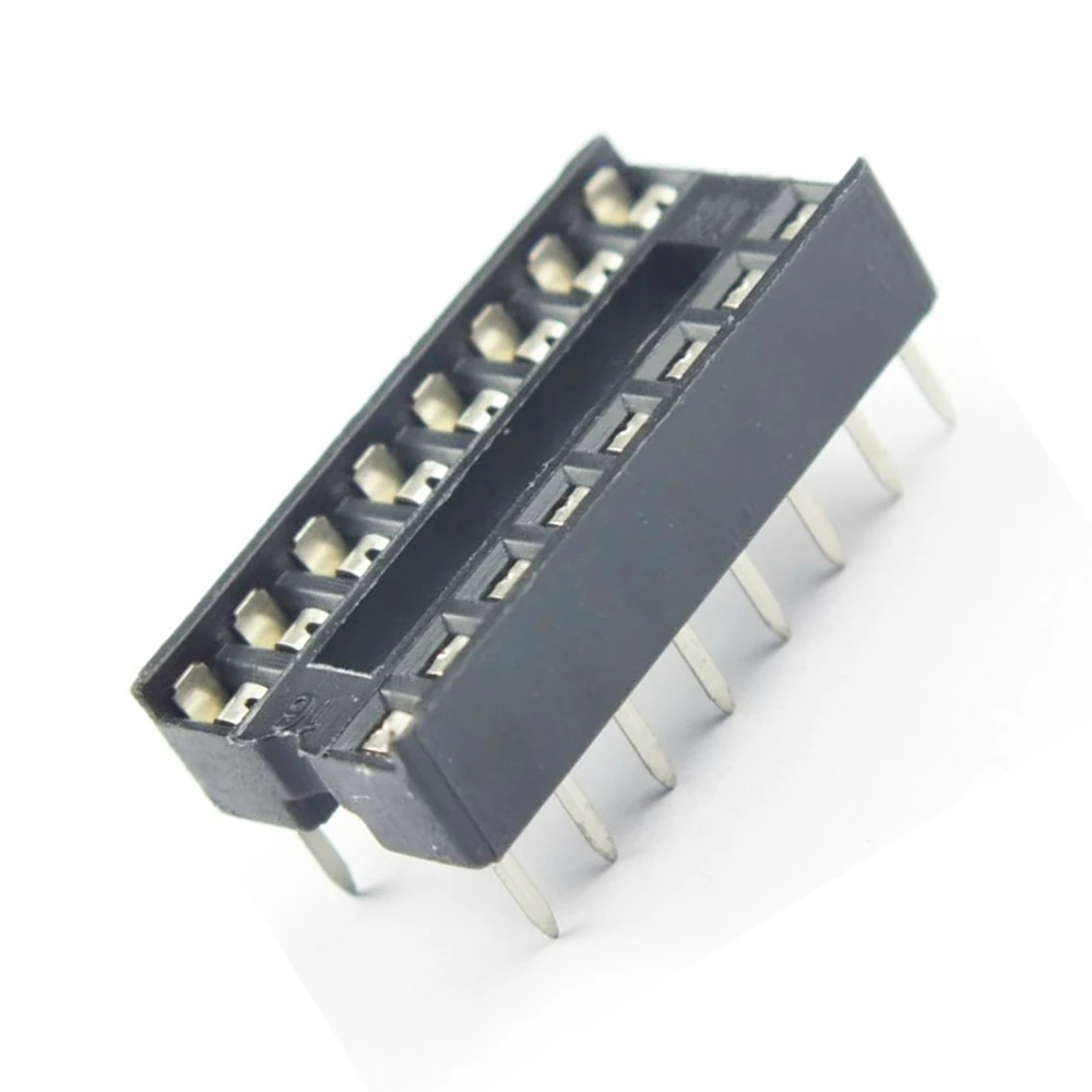 10PCS 16-Pins 16 Pins 16P DIP IC Chip Sockets Adaptor Solder Type Socket Module IC Sockets Adaptor Solder Type IC Connector Chip