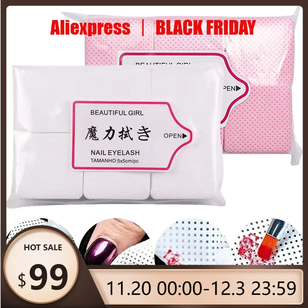 

300/600 шт. маникюрные подушечки, экстрактор для ногтей без волокна, очищающее средство для ногтей, подушечки для удаления салфеток, маникюрные аксессуары для накладных ногтей