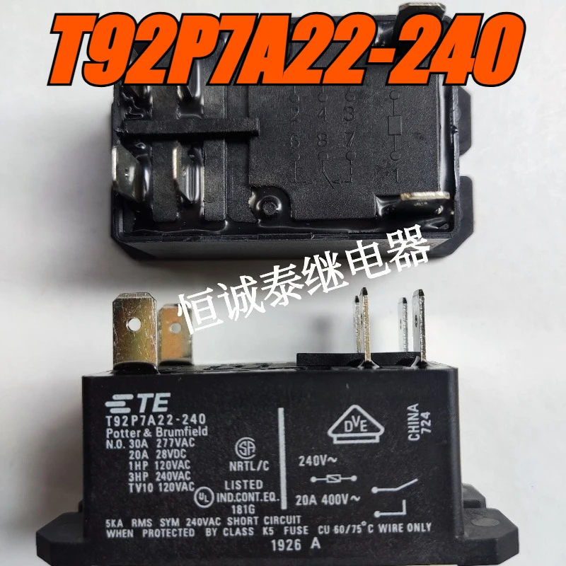 

（Brand New）1pcs/lot 100% original genuine relay:T92P7A22-240 24VDC 30A T92S7A22-240 6pins