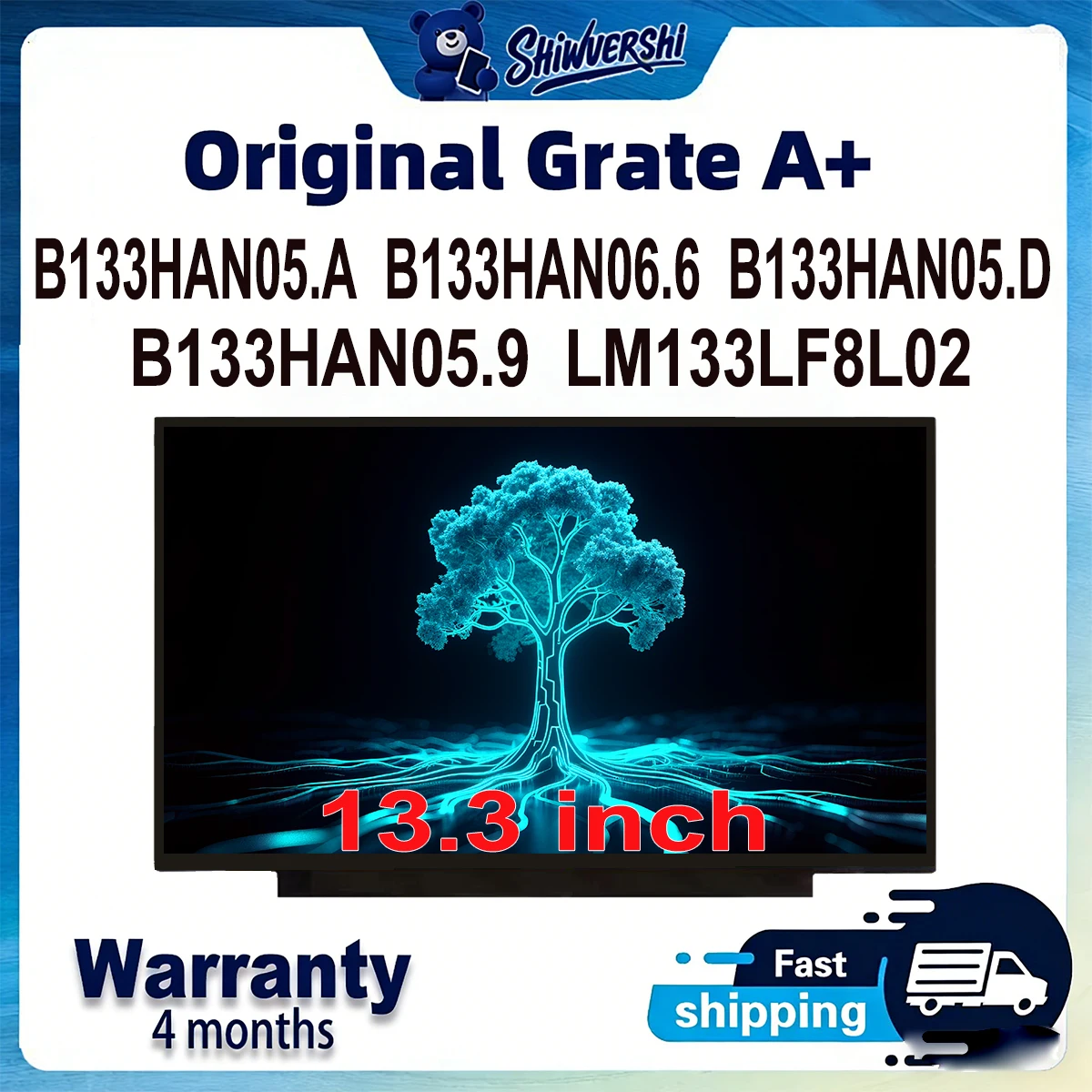 

Wholesale 13.3" Slim Laptop Lcd Screen Monitor Panel B133HAN05.A B133HAN06.6 B133HAN05.D B133HAN05.9 LM133LF8L02 60Hz 30 pins