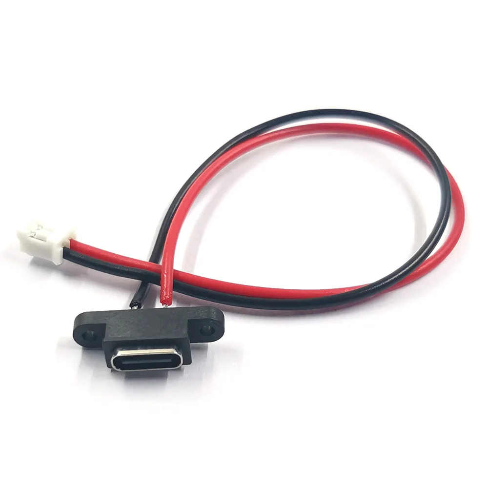 1-10ชิ้น USB Type C ขั้วต่อกันน้ำเชื่อมสายปลั๊กตัวเมียกระแสสูงชาร์จเร็ว Type-C เชื่อมต่ออินเตอร์เฟซพอร์ต