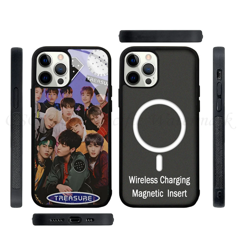 Чехлы для телефонов KPOP T-Treasure для IPhone 15 14 13 Pro Max 11 12 Mini Alex, зеркальный чехол из ТПУ