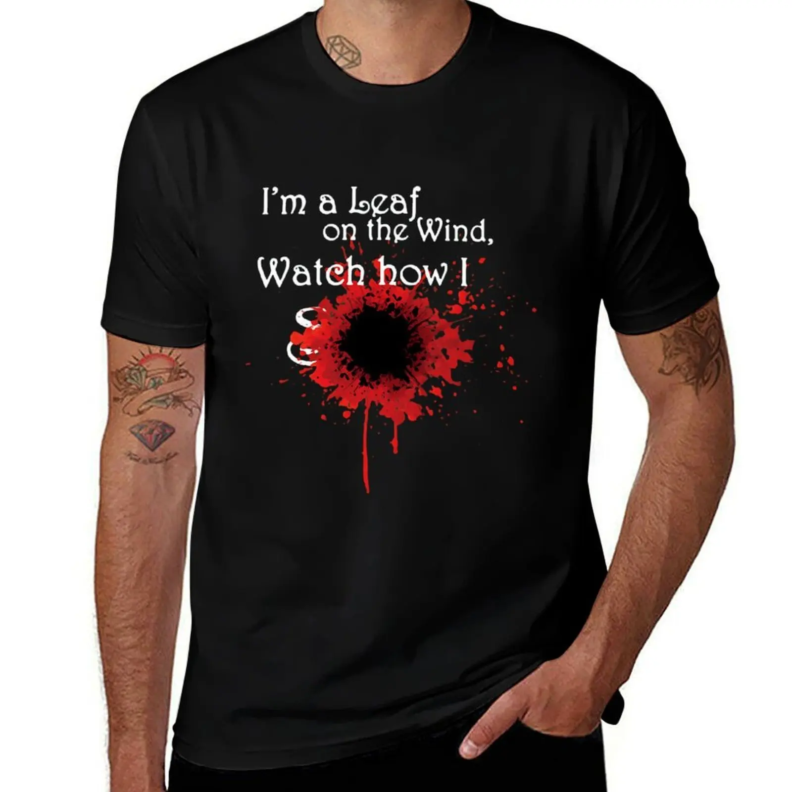 I'm a leaf on the wind watch how I soar \t T-Shirt Quick Dry Light Sports T-Shirt