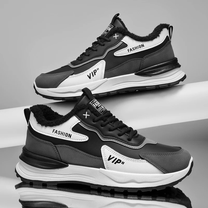 2026 Winter Men's Sneakers Trendy All-match Soft-soled Vulcanized Shoes Mens Outdoor Cold-proof Plus Velvet Casual Shoes 겨울신발