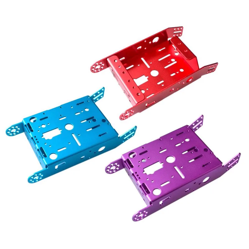 1~20Pcs Brand New Aluminum Alloy Car Chassis Robot Intelligent Car Alloy Bottom Plate